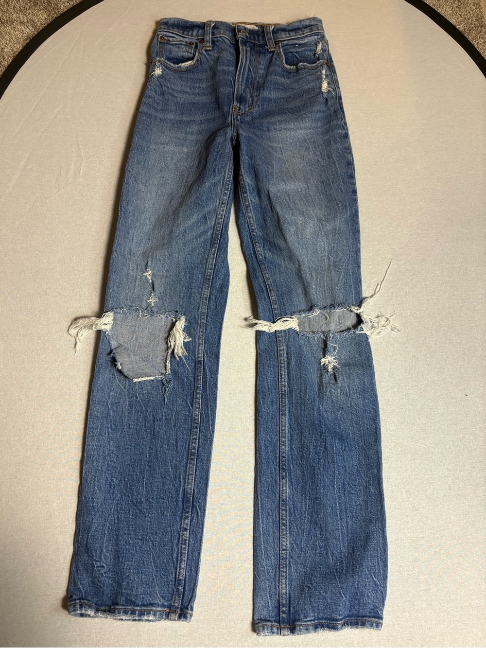 Abercrombie & Fitch Ultra High Rise Straight Leg Jeans